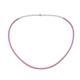 1 - Gracelyn 1.70 mm Round Pink Sapphire Adjustable Tennis Necklace 