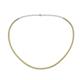 Gracelyn 1.70 mm Round Yellow Sapphire Adjustable Tennis Necklace 