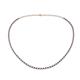 1 - Gracelyn 1.70 mm Round Diamond and Blue Sapphire Adjustable Tennis Necklace 