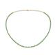 1 - Gracelyn 1.70 mm Round Diamond and Emerald Adjustable Tennis Necklace 