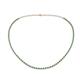 Gracelyn 1.70 mm Round Diamond and Emerald Adjustable Tennis Necklace 