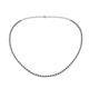 1 - Gracelyn 1.70 mm Round Black and White Diamond Adjustable Tennis Necklace 