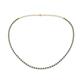 Gracelyn 1.70 mm Round Blue and White Diamond Adjustable Tennis Necklace 
