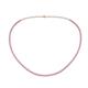 Gracelyn 1.70 mm Round Diamond and Pink Sapphire Adjustable Tennis Necklace 
