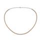 1 - Gracelyn 1.70 mm Round Lab Grown Diamond and Citrine Adjustable Tennis Necklace 