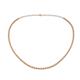 Gracelyn 1.70 mm Round Lab Grown Diamond and Citrine Adjustable Tennis Necklace 