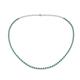 1 - Gracelyn 1.70 mm Round Lab Grown Diamond and Emerald Adjustable Tennis Necklace 