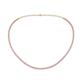 Gracelyn 1.70 mm Round Lab Grown Diamond and Pink Sapphire Adjustable Tennis Necklace 