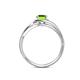 6 - Elena Signature 5.50 mm Round Peridot Bypass Solitaire Engagement Ring 