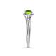 7 - Elena Signature 5.50 mm Round Peridot Bypass Solitaire Engagement Ring 