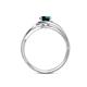 6 - Elena Signature 5.50 mm Round London Blue Topaz Bypass Solitaire Engagement Ring 