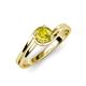5 - Elena Signature 5.50 mm Round Yellow Diamond Bypass Solitaire Engagement Ring 
