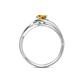 6 - Elena Signature 5.50 mm Round Citrine Bypass Solitaire Engagement Ring 