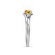 7 - Elena Signature 5.50 mm Round Citrine Bypass Solitaire Engagement Ring 