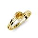 5 - Elena Signature 5.50 mm Round Citrine Bypass Solitaire Engagement Ring 