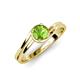 5 - Elena Signature 5.50 mm Round Peridot Bypass Solitaire Engagement Ring 