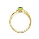 6 - Elena Signature 5.50 mm Round Peridot Bypass Solitaire Engagement Ring 