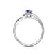 6 - Elena Signature 5.50 mm Round Iolite Bypass Solitaire Engagement Ring 