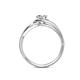 6 - Elena Signature 5.50 mm Round Diamond Bypass Solitaire Engagement Ring 