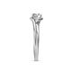 7 - Elena Signature 5.50 mm Round Diamond Bypass Solitaire Engagement Ring 