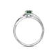 6 - Elena Signature 5.50 mm Round Lab Created Alexandrite Bypass Solitaire Engagement Ring 