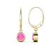 1 - Cara Pink Sapphire (5mm) Solitaire Dangling Earrings 