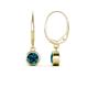 1 - Cara Blue Diamond (5mm) Solitaire Dangling Earrings 