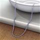 3 - Gracelyn 1.70 mm Round Diamond and Blue Sapphire Adjustable Tennis Necklace 