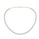 1 - Gracelyn 2.20 mm Round Aquamarine Adjustable Tennis Necklace 