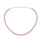 1 - Gracelyn 2.20 mm Round Pink Sapphire Adjustable Tennis Necklace 