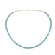 Gracelyn 2.20 mm Round Blue Topaz Adjustable Tennis Necklace 