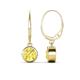 1 - Cara Lab Created Yellow Sapphire (6mm) Solitaire Dangling Earrings 