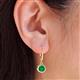 2 - Cara Emerald (6mm) Solitaire Dangling Earrings 