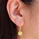 2 - Cara Lab Created Yellow Sapphire (6mm) Solitaire Dangling Earrings 