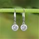 3 - Cara IGI Certified Lab Grown Diamond (6.5mm) Solitaire Dangling Earrings 