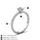 5 - Aurin IGI Certified 7x5 mm Pear Lab Grown Diamond and Round Diamond Engagement Ring 