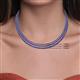 4 - Gracelyn 1.70 mm Round Blue Sapphire Adjustable Tennis Necklace 
