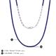 5 - Gracelyn 1.70 mm Round Blue Sapphire Adjustable Tennis Necklace 