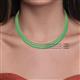 4 - Gracelyn 1.70 mm Round Emerald Adjustable Tennis Necklace 