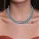 4 - Gracelyn 1.70 mm Round Blue Diamond Adjustable Tennis Necklace 