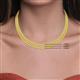 4 - Gracelyn 1.70 mm Round Yellow Diamond Adjustable Tennis Necklace 