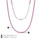 5 - Gracelyn 1.70 mm Round Pink Sapphire Adjustable Tennis Necklace 