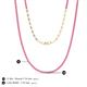 5 - Gracelyn 1.70 mm Round Pink Sapphire Adjustable Tennis Necklace 