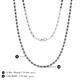 5 - Gracelyn 1.70 mm Round Black and White Diamond Adjustable Tennis Necklace 