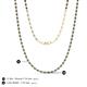 5 - Gracelyn 1.70 mm Round Black and White Diamond Adjustable Tennis Necklace 