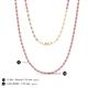 5 - Gracelyn 1.70 mm Round Diamond and Pink Sapphire Adjustable Tennis Necklace 