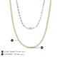 5 - Gracelyn 1.70 mm Round Diamond and Yellow Sapphire Adjustable Tennis Necklace 