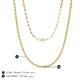 5 - Gracelyn 1.70 mm Round Lab Grown Diamond and Citrine Adjustable Tennis Necklace 