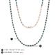 5 - Gracelyn 1.70 mm Round Lab Grown Diamond and Blue Diamond Adjustable Tennis Necklace 