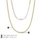 5 - Gracelyn 1.70 mm Round Lab Grown Diamond and Yellow Diamond Adjustable Tennis Necklace 